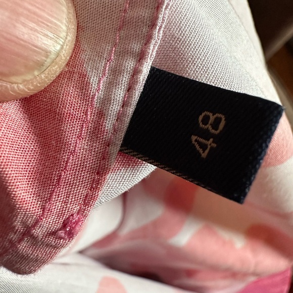 Piazza Sempione Pink Splatter Poplin Tunic Pullover Boxy Top Shirt Blouse 48 ITL - Picture 6 of 7